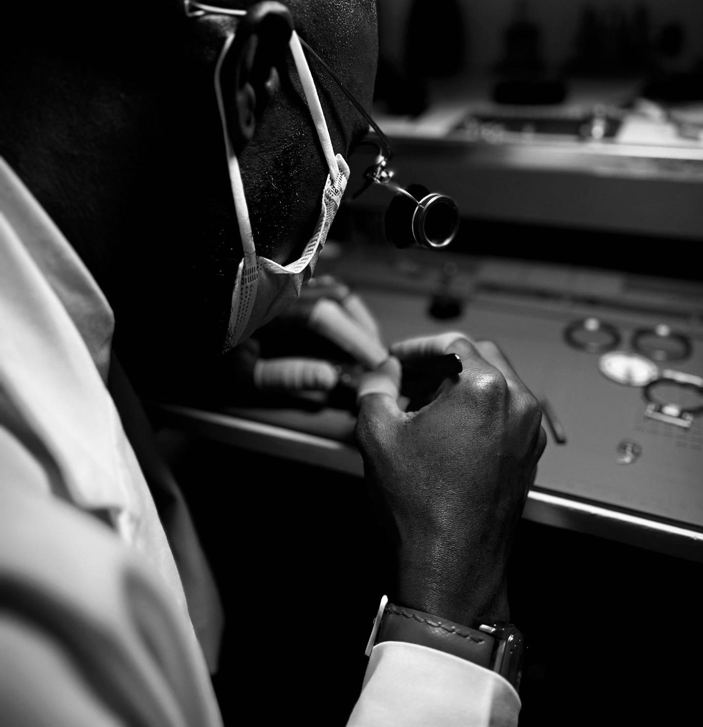 a man wearing glasses