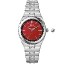 Bongoza Stainless Steel with Red Dial