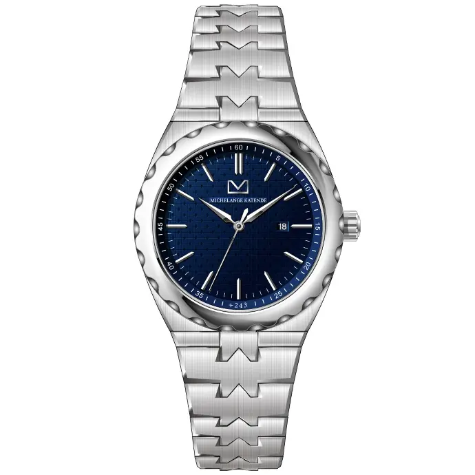 Bongoza Stainless Steel with Blue Dial