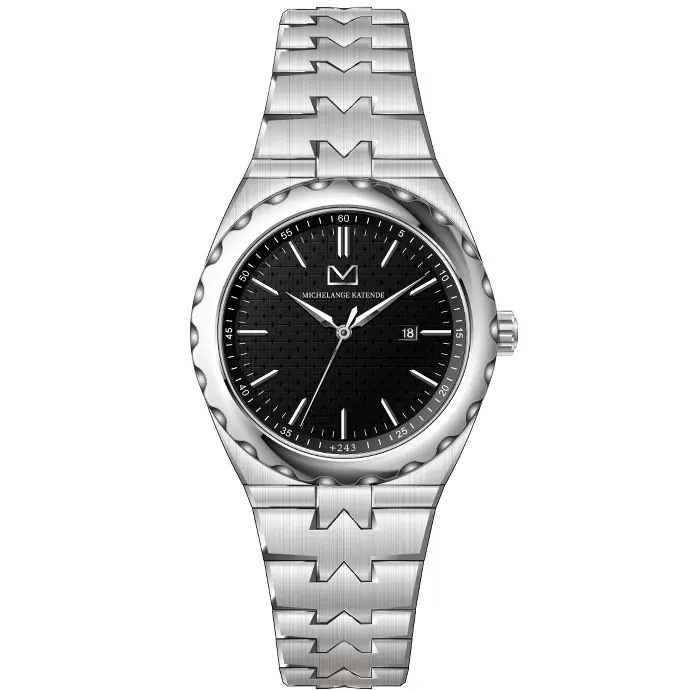 Bongoza Stainless Steel with Black Dial