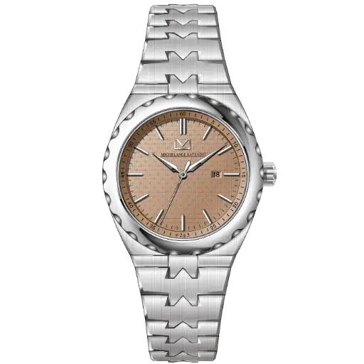 Bongoza Stainless Steel with Brown Dial