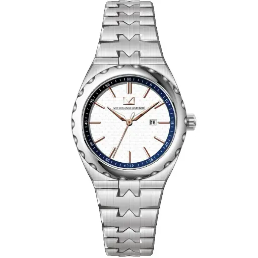 Bongoza Stainless Steel and White Dial