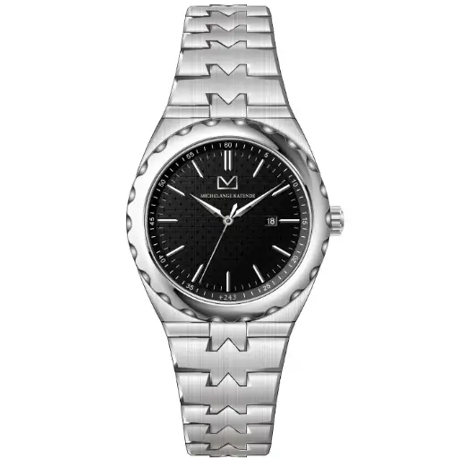 Bongoza Stainless Steel with Black Dial